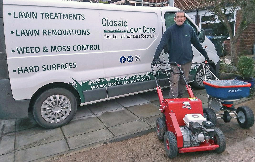 Tony alongside his van